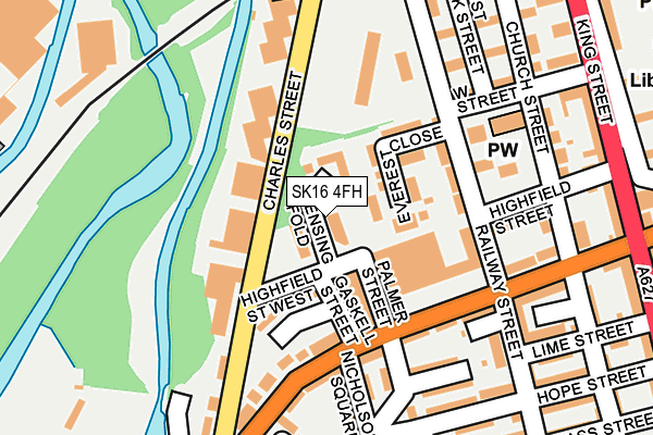 SK16 4FH map - OS OpenMap – Local (Ordnance Survey)