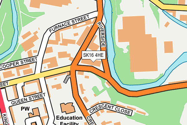 SK16 4HE map - OS OpenMap – Local (Ordnance Survey)