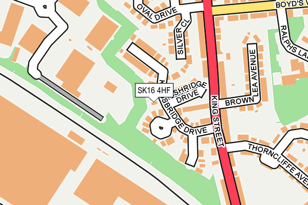SK16 4HF map - OS OpenMap – Local (Ordnance Survey)