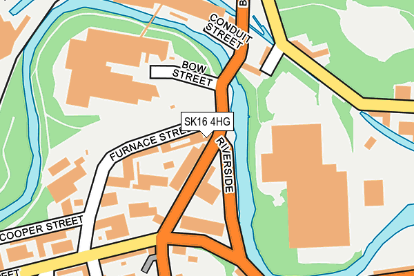 SK16 4HG map - OS OpenMap – Local (Ordnance Survey)