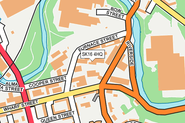 SK16 4HQ map - OS OpenMap – Local (Ordnance Survey)