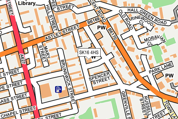 SK16 4HS map - OS OpenMap – Local (Ordnance Survey)