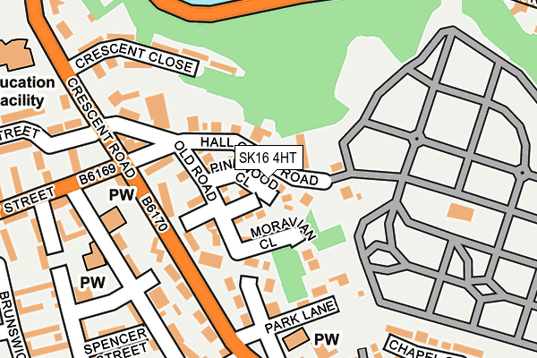 SK16 4HT map - OS OpenMap – Local (Ordnance Survey)