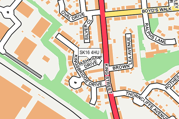SK16 4HU map - OS OpenMap – Local (Ordnance Survey)