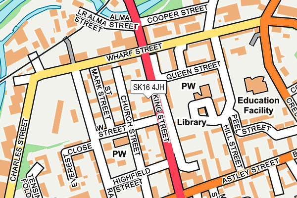 SK16 4JH map - OS OpenMap – Local (Ordnance Survey)