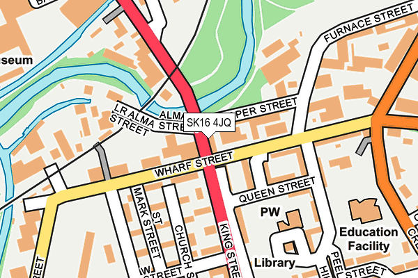 SK16 4JQ map - OS OpenMap – Local (Ordnance Survey)