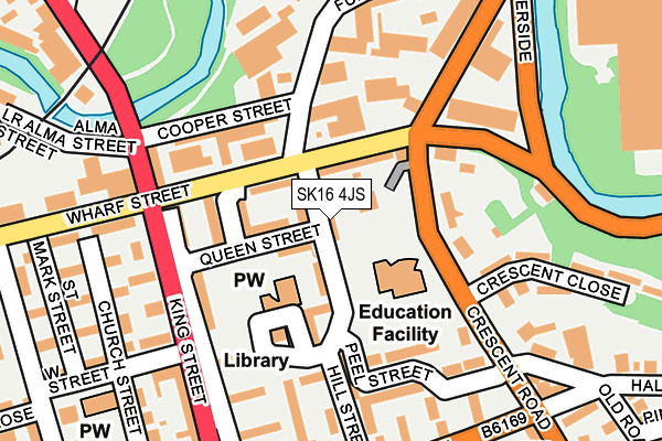 SK16 4JS map - OS OpenMap – Local (Ordnance Survey)