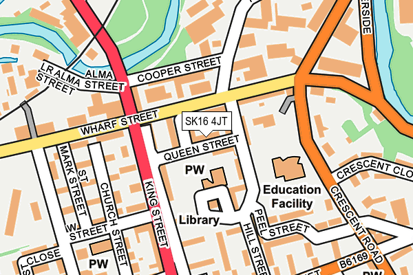 SK16 4JT map - OS OpenMap – Local (Ordnance Survey)