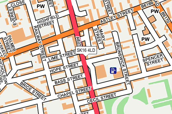 SK16 4LD map - OS OpenMap – Local (Ordnance Survey)