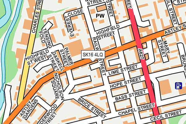 SK16 4LQ map - OS OpenMap – Local (Ordnance Survey)