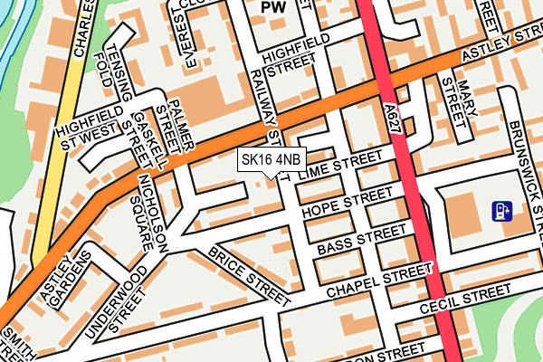 SK16 4NB map - OS OpenMap – Local (Ordnance Survey)