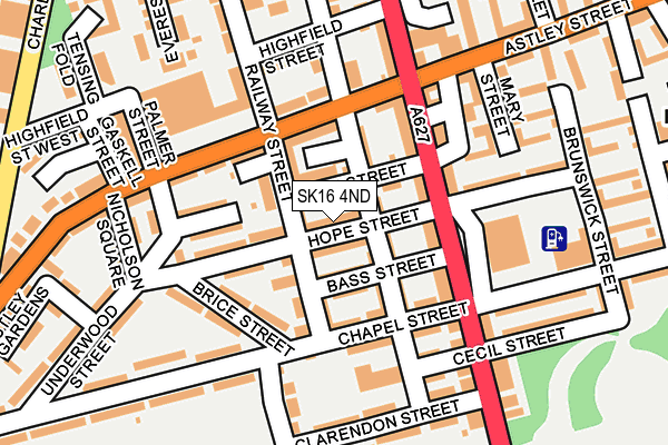 SK16 4ND map - OS OpenMap – Local (Ordnance Survey)