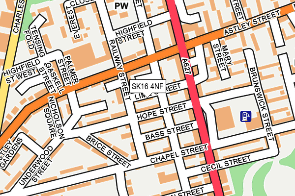 SK16 4NF map - OS OpenMap – Local (Ordnance Survey)