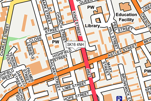 SK16 4NH map - OS OpenMap – Local (Ordnance Survey)