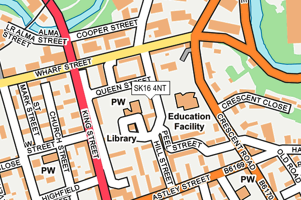 SK16 4NT map - OS OpenMap – Local (Ordnance Survey)