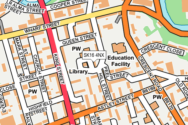 SK16 4NX map - OS OpenMap – Local (Ordnance Survey)