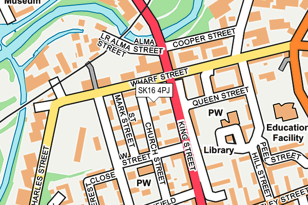 SK16 4PJ map - OS OpenMap – Local (Ordnance Survey)