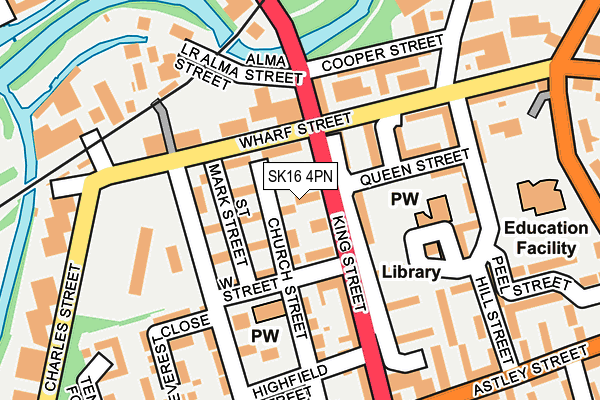 SK16 4PN map - OS OpenMap – Local (Ordnance Survey)