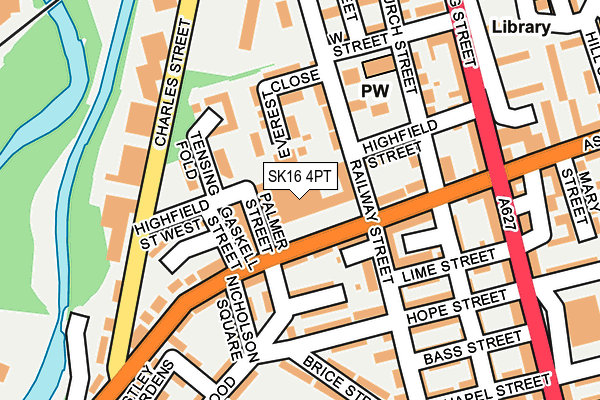SK16 4PT map - OS OpenMap – Local (Ordnance Survey)