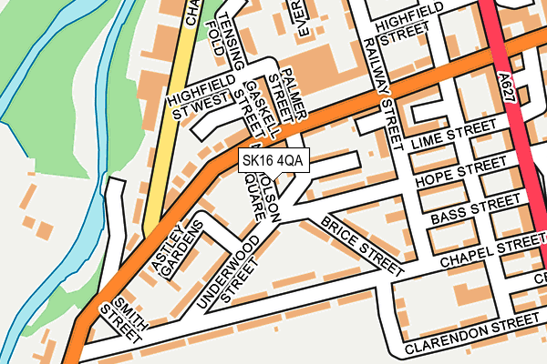 SK16 4QA map - OS OpenMap – Local (Ordnance Survey)