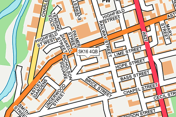 SK16 4QB map - OS OpenMap – Local (Ordnance Survey)