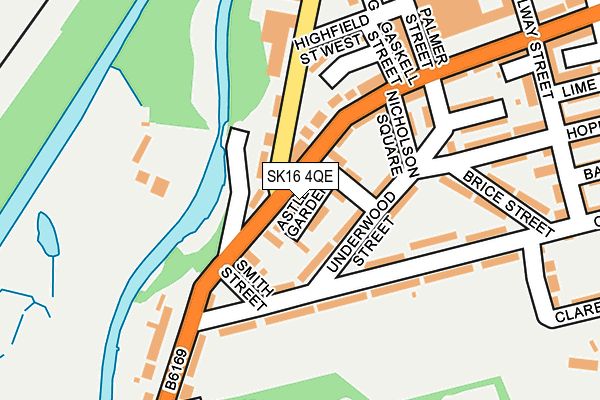 SK16 4QE map - OS OpenMap – Local (Ordnance Survey)
