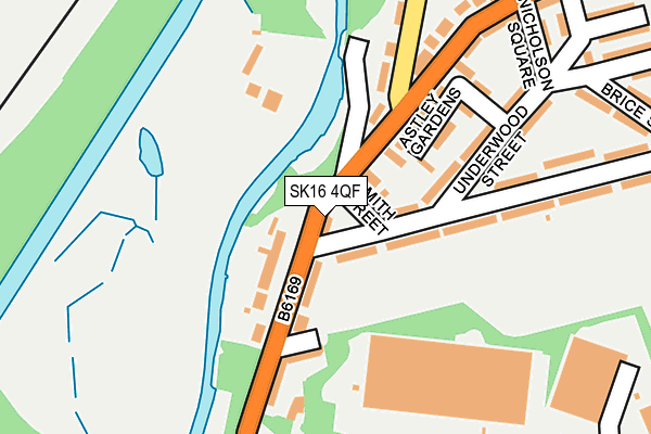 SK16 4QF map - OS OpenMap – Local (Ordnance Survey)