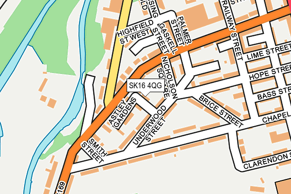 SK16 4QG map - OS OpenMap – Local (Ordnance Survey)