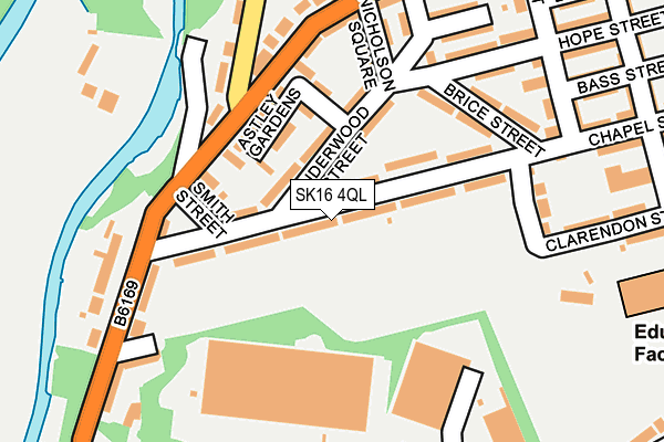 SK16 4QL map - OS OpenMap – Local (Ordnance Survey)