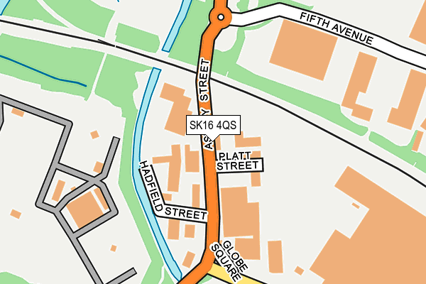 SK16 4QS map - OS OpenMap – Local (Ordnance Survey)