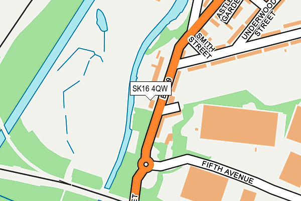 SK16 4QW map - OS OpenMap – Local (Ordnance Survey)