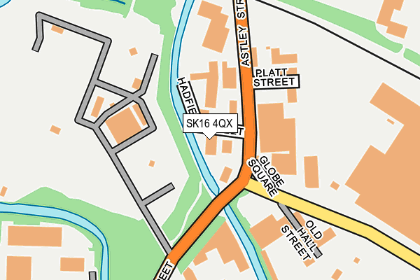 SK16 4QX map - OS OpenMap – Local (Ordnance Survey)