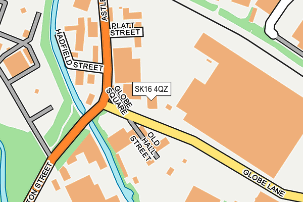 SK16 4QZ map - OS OpenMap – Local (Ordnance Survey)