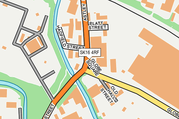SK16 4RF map - OS OpenMap – Local (Ordnance Survey)