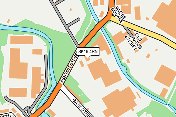 SK16 4RN map - OS OpenMap – Local (Ordnance Survey)