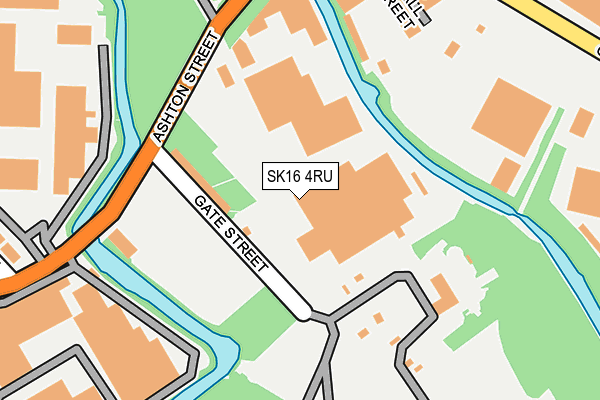 SK16 4RU map - OS OpenMap – Local (Ordnance Survey)