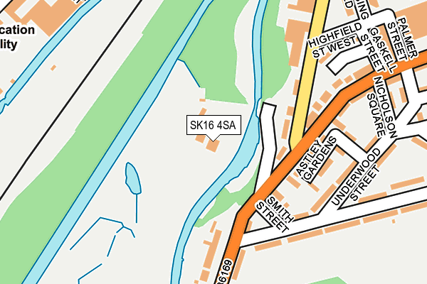 SK16 4SA map - OS OpenMap – Local (Ordnance Survey)