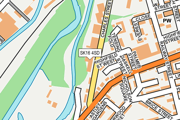 SK16 4SD map - OS OpenMap – Local (Ordnance Survey)