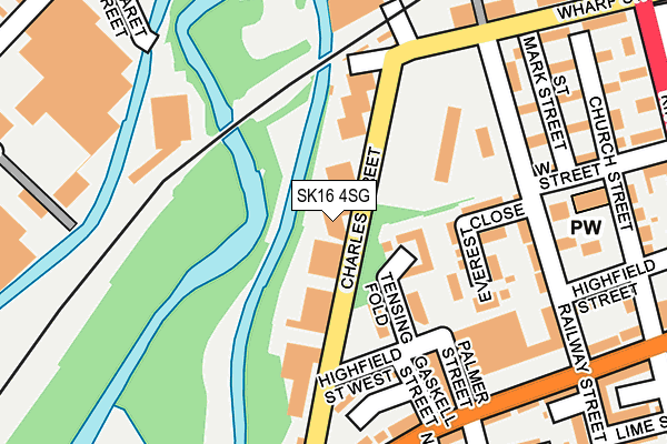 SK16 4SG map - OS OpenMap – Local (Ordnance Survey)