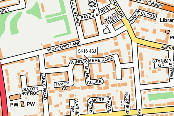 SK16 4SJ map - OS OpenMap – Local (Ordnance Survey)