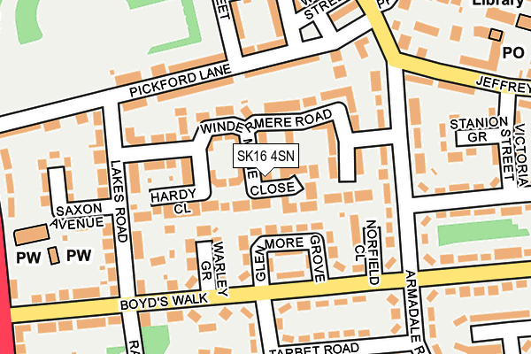 SK16 4SN map - OS OpenMap – Local (Ordnance Survey)