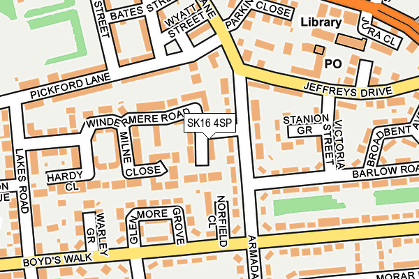 SK16 4SP map - OS OpenMap – Local (Ordnance Survey)