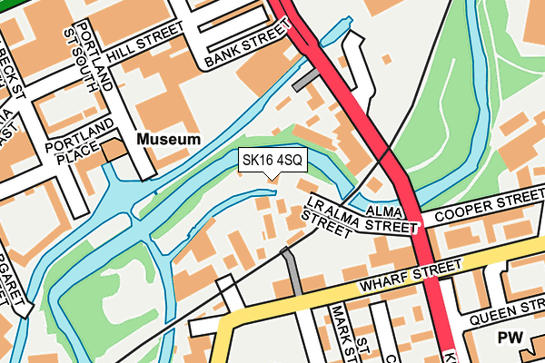 SK16 4SQ map - OS OpenMap – Local (Ordnance Survey)