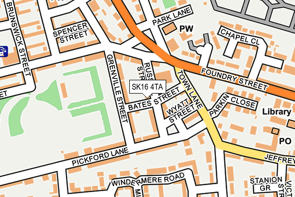SK16 4TA map - OS OpenMap – Local (Ordnance Survey)