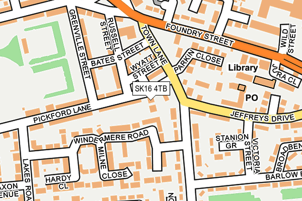 SK16 4TB map - OS OpenMap – Local (Ordnance Survey)
