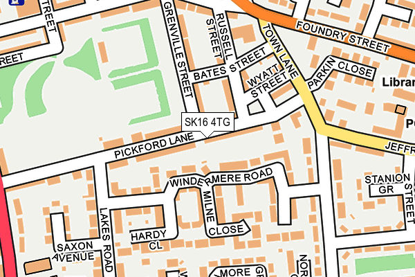 SK16 4TG map - OS OpenMap – Local (Ordnance Survey)