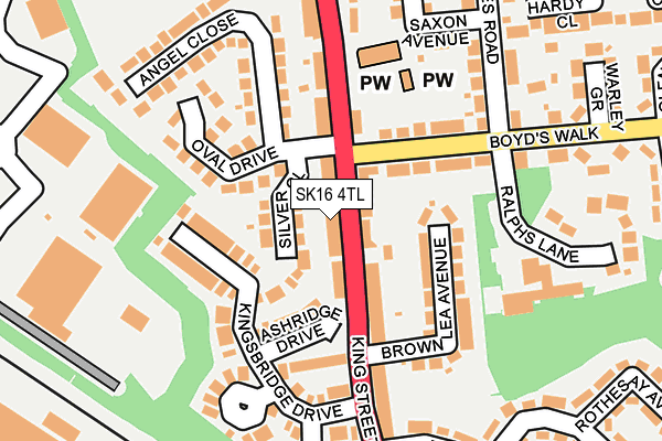 SK16 4TL map - OS OpenMap – Local (Ordnance Survey)
