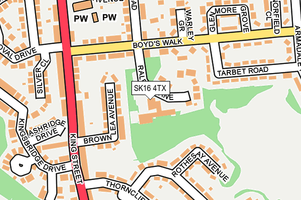 SK16 4TX map - OS OpenMap – Local (Ordnance Survey)