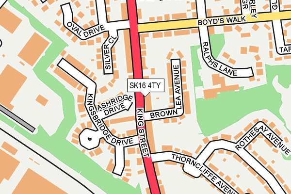 SK16 4TY map - OS OpenMap – Local (Ordnance Survey)