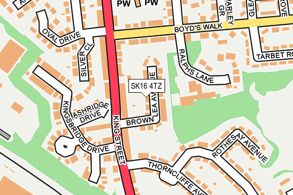 SK16 4TZ map - OS OpenMap – Local (Ordnance Survey)